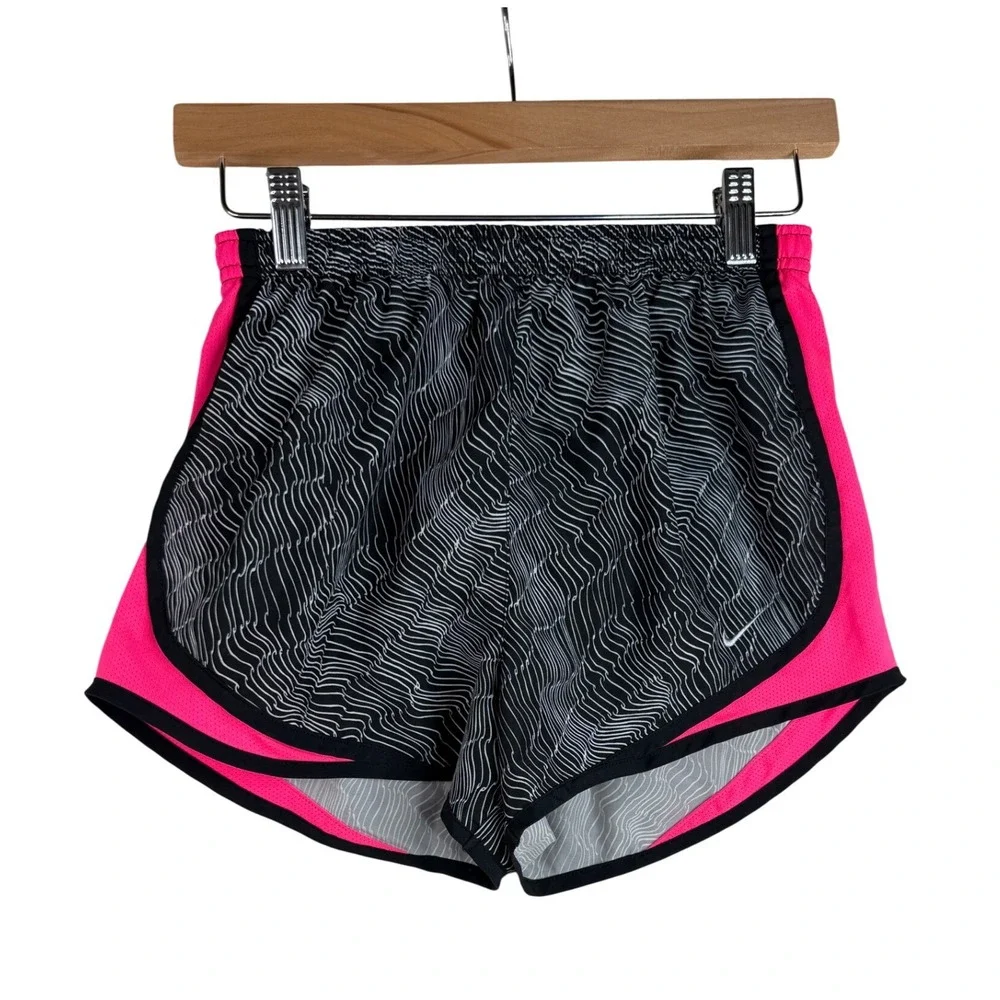 Nike Women's Dri-Fit Black White Pink Running Shorts size Small
